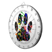 Dog Paw-afdrukken met Confetti en streamer Dartbord (Voorkant Rechts)