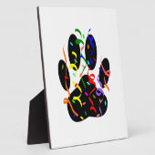 Dog Paw-afdrukken met Confetti en streamer Fotoplaat (Zijkant)
