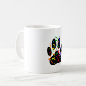 Dog Paw-afdrukken met Confetti en streamer Koffiemok (Voorkant links)