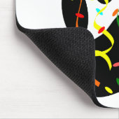 Dog Paw-afdrukken met Confetti en streamer Muismat (Hoek)