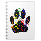 Dog Paw-afdrukken met Confetti en streamer Notitieboek (Voorkant)