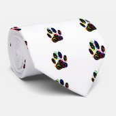 Dog Paw-afdrukken met Confetti en streamer Stropdas (Opgerold)