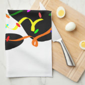 Dog Paw-afdrukken met Confetti en streamer Theedoek (Quarter Fold)