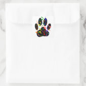 Dog Paw-afdrukken met Confetti en streamer Vierkante Sticker (Tas)