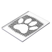 Dog Paw-afdrukken met halftoonachtergrond Notitieboek (Linkerzijde)