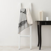 Dog Paw-afdrukken met halftoonachtergrond Sherpa Deken (In situ)