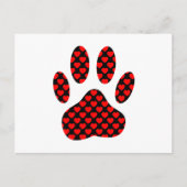 Dog Paw afdrukken met hart Briefkaart (Voorkant)