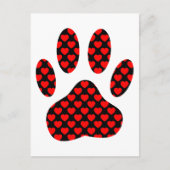Dog Paw afdrukken met hart Briefkaart (Voorkant)