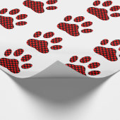Dog Paw afdrukken met hart Cadeaupapier (Hoek)