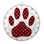Dog Paw afdrukken met hart Dartbord (Voorkant)