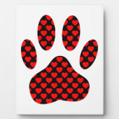 Dog Paw afdrukken met hart Fotoplaat (Voorkant)