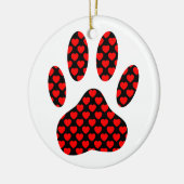 Dog Paw afdrukken met hart Keramisch Ornament (Links)