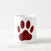Dog Paw afdrukken met hart Koffiemok (Center)