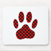 Dog Paw afdrukken met hart Muismat (Voorkant)