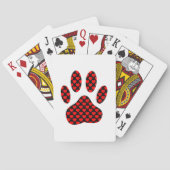 Dog Paw afdrukken met hart Pokerkaarten (Achterkant)