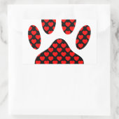 Dog Paw afdrukken met hart Rechthoekige Sticker (Tas)