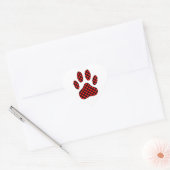Dog Paw afdrukken met hart Sticker (Envelop)