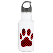 Dog Paw afdrukken met hart Waterfles (Voorkant)