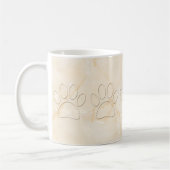 Dog Paw-afdrukken met marmereffect Koffiemok (Links)