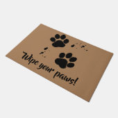 Dog Paw-afdrukken: Veeg je poten af! Deurmat (Schuin)
