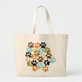 Dog paw afdrukpatroon grote tote bag (Voorkant)