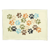 Dog paw afdrukpatroon kussensloop (Voorkant-Links)