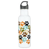 Dog paw afdrukpatroon waterfles  (Voorkant)
