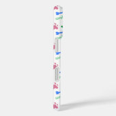 Dog Paw Bones Hearts Woof Pattern Pink Green Blue Case-Mate iPhone Case (Achterkant / Rechts)