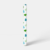 Dog Paw Botten Hearts Woof Pattern Pink Samsung Galaxy Hoesje (Linkerkant)