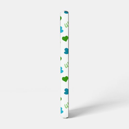 Dog Paw Botten Hearts Woof Pattern Pink Samsung Galaxy Hoesje (Linkerkant)