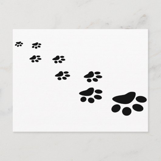 Dog Paw Briefkaart (Voorkant)