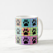 Dog Paw Cartoon Pattern Quilt Coffee Mok (Voorkant rechts)