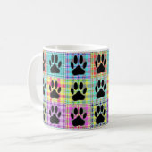 Dog Paw Cartoon Pattern Quilt Coffee Mok (Voorkant links)