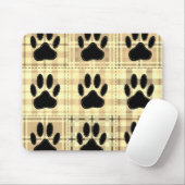 Dog Paw Cartoon Pattern Quilt in Sepia Muismat (Met muis)
