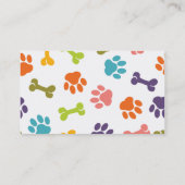 Dog Paw Cool Schattige Meisje Dier Mode Patroon Visitekaartje (Achterkant)