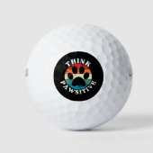 Dog Paw denk positief Golfballen (Voorkant)