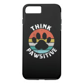 Dog Paw denk positief Hondenliefhebber Case-Mate iPhone Case (Achterkant)