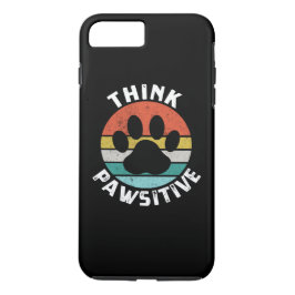 Dog Paw denk positief Hondenliefhebber iPhone 8/7 Plus Hoesje