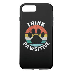 Dog Paw denk positief Hondenliefhebber iPhone 8/7 Plus Hoesje