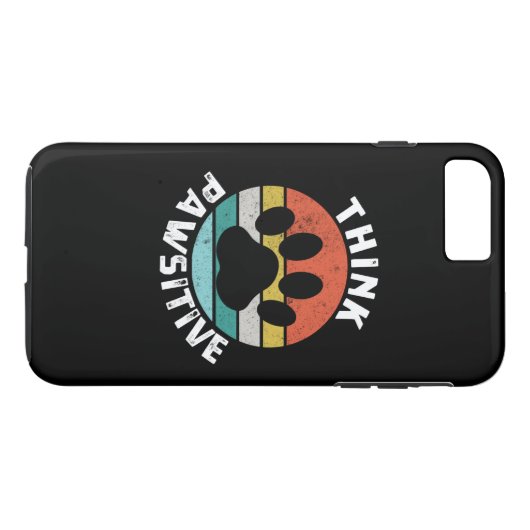 Dog Paw denk positief Hondenliefhebber Case-Mate iPhone Case (Achterkant (Horizontaal))