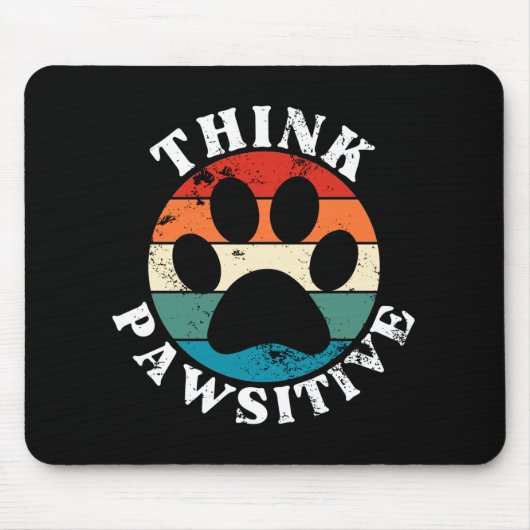 Dog Paw denk positief Muismat (Voorkant)