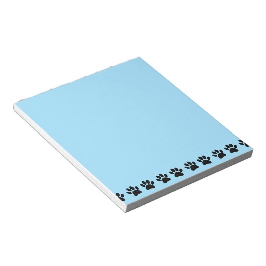 Dog Paw Distressed Pattern Blue Notitieblok (Schuin)