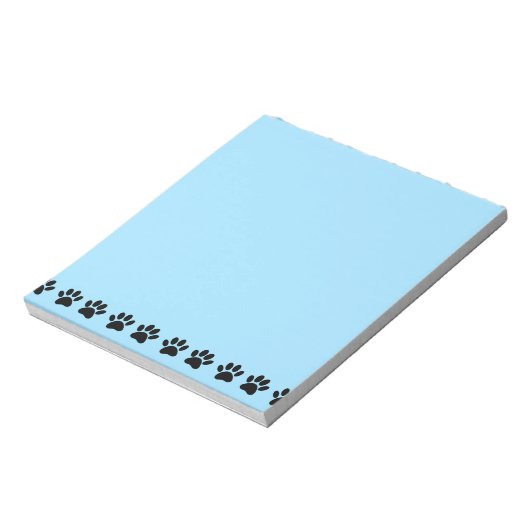 Dog Paw Distressed Pattern Blue Notitieblok (Linkerzijde)