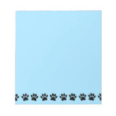 Dog Paw Distressed Pattern Blue Notitieblok (Voorkant)