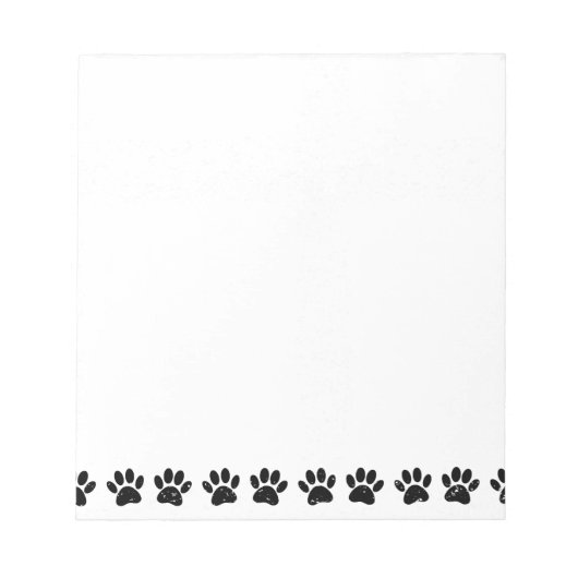 Dog Paw Distressed Pattern Notitieblok (Voorkant)