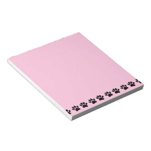 Dog Paw Distressed Pattern Pink Notitieblok (Schuin)