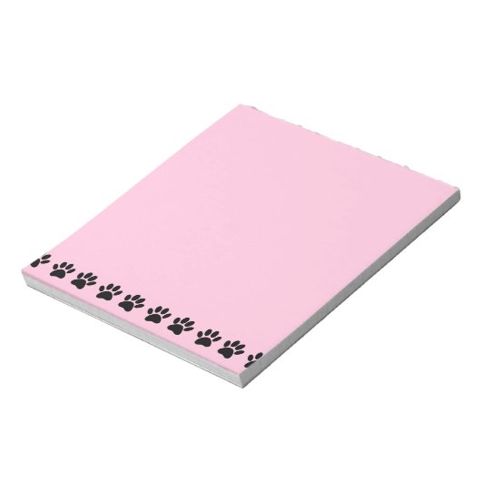 Dog Paw Distressed Pattern Pink Notitieblok (Linkerzijde)