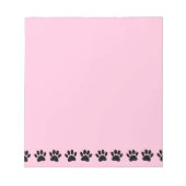 Dog Paw Distressed Pattern Pink Notitieblok (Voorkant)