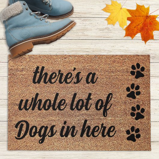 Dog Paw Doormat - Er zijn veel honden hier Deurmat