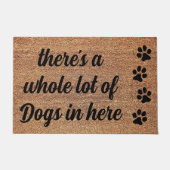 Dog Paw Doormat - Er zijn veel honden hier Deurmat (Voorkant)